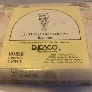 Enesco Precious Moments Figurine - Lord Help Us Keep Our Act Together